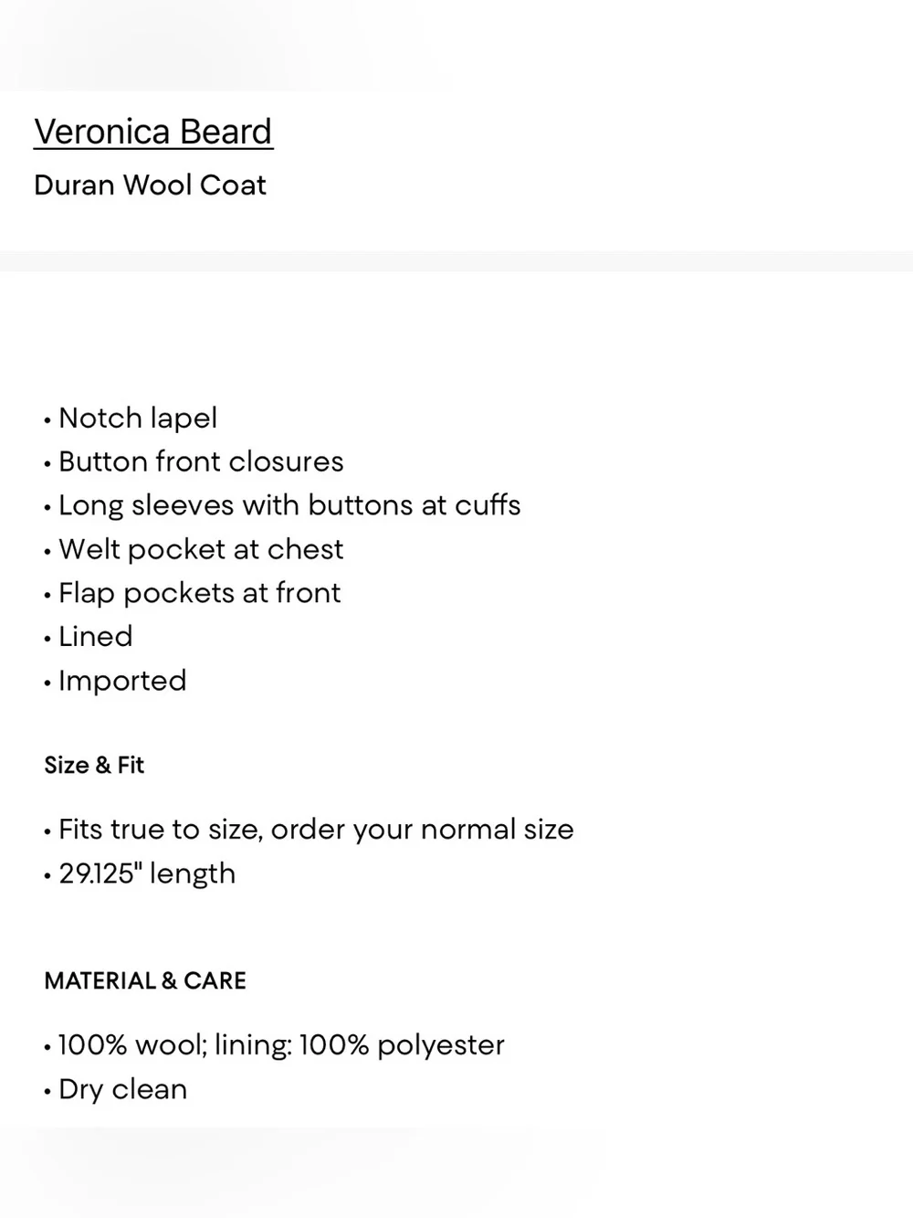 Veronica Beard Duran Wool Coat - Picture 6 of 6